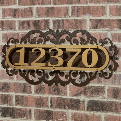 metal x house number|metal house address numbers.